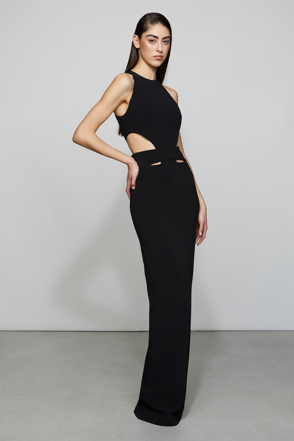 Naomi Halter Cut Out Gown