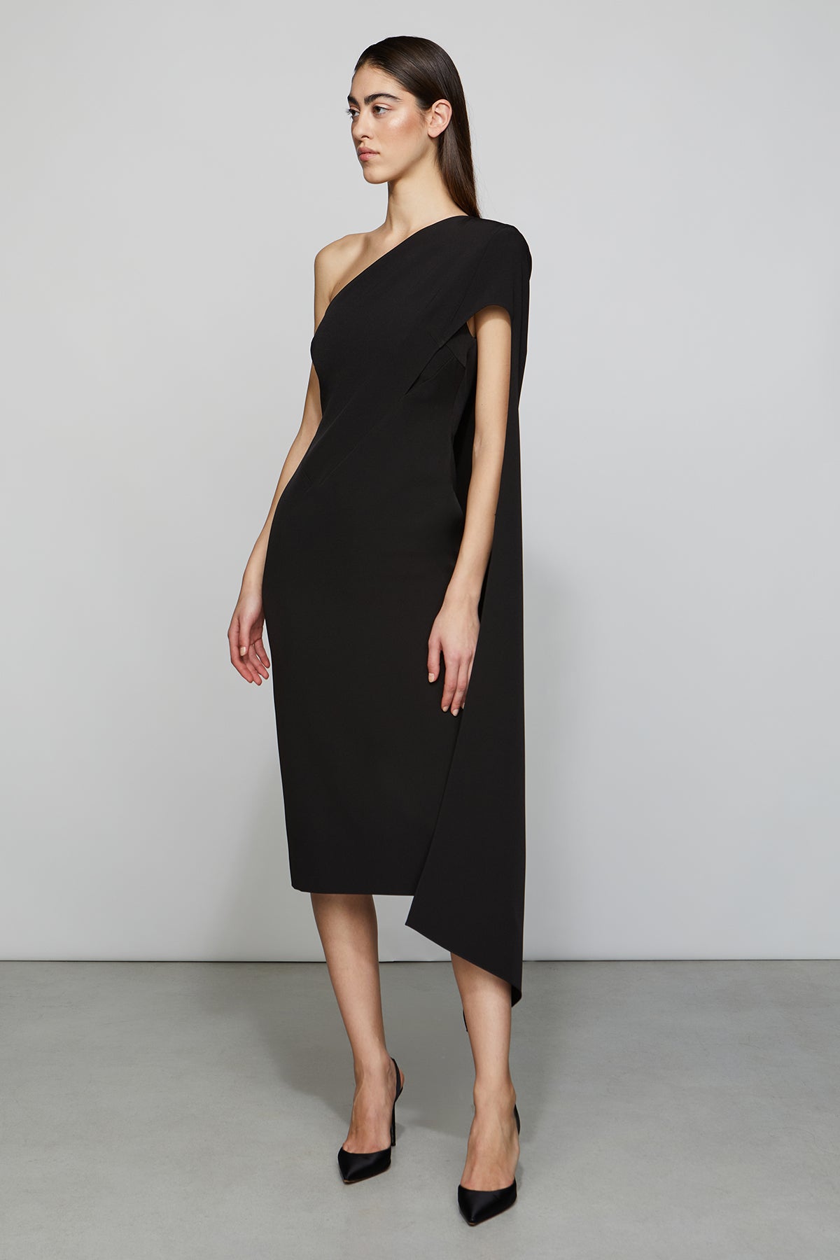 black one shoulder sheath dress Midnight Class One Shoulder Maxi Dress Black Size XS from Hello Molly