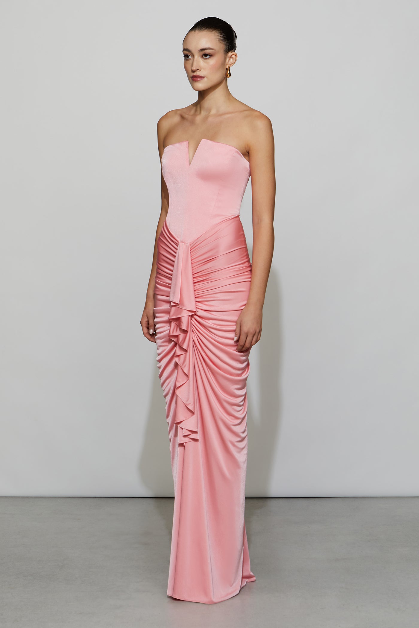 cushnie et ochs pink dress Cushnie Et Ochs Crossover Bateau Neck Pencil Dress In Light Pink