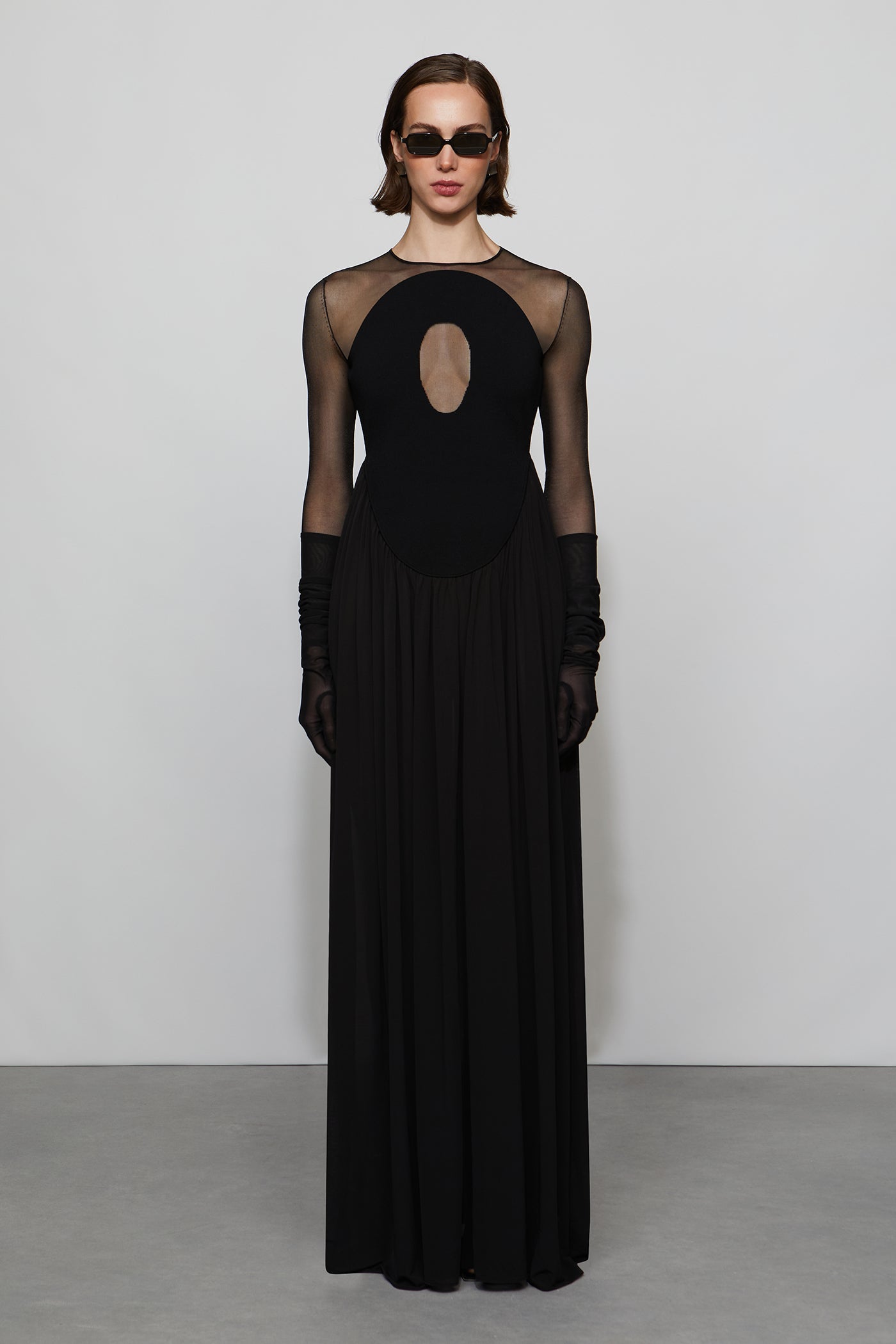Suri Knit Combo Gown L / Black Suri Knit Combo Gown L / Black