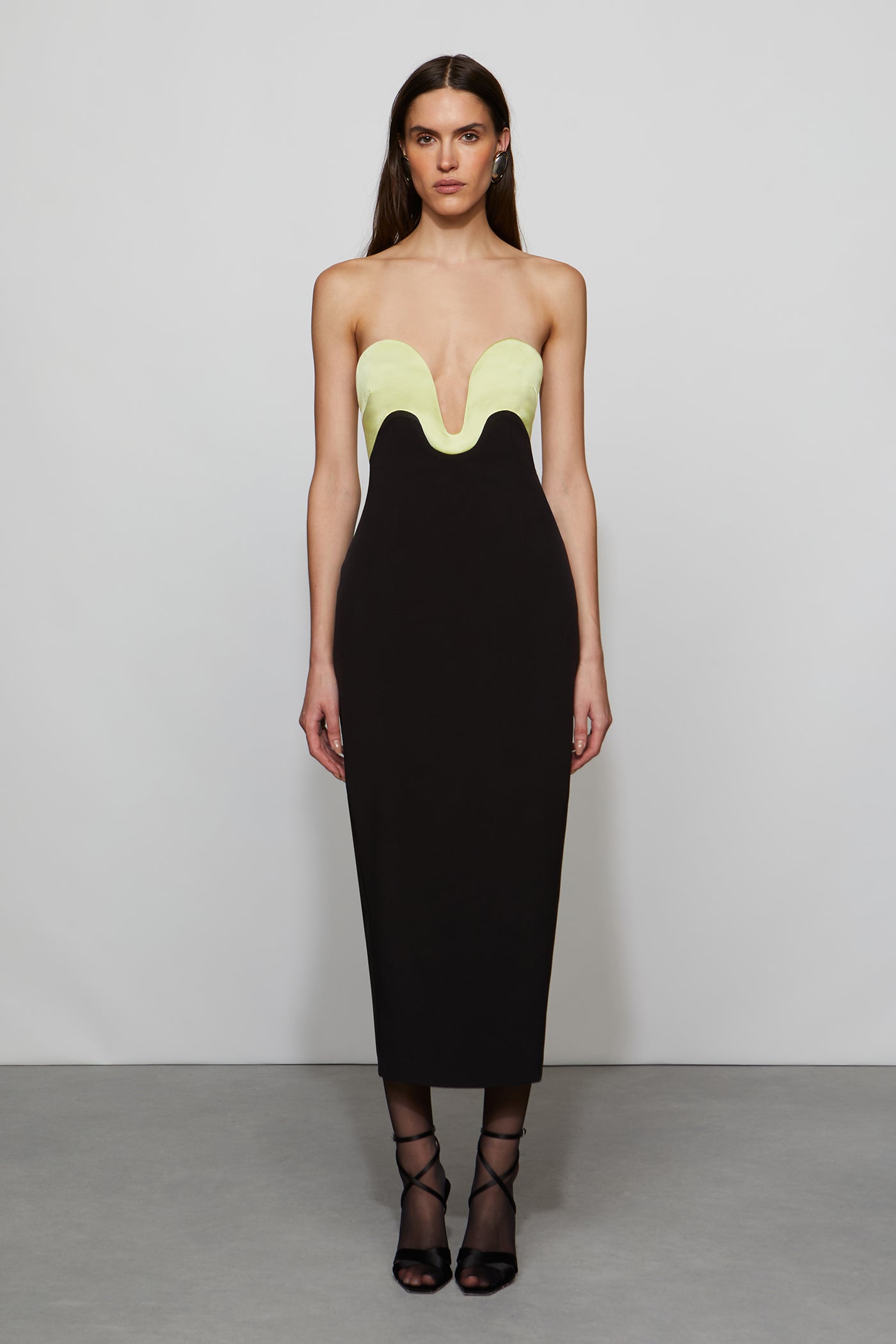 bridgette midi dress Bridgette Dress 10 / Black/Celery