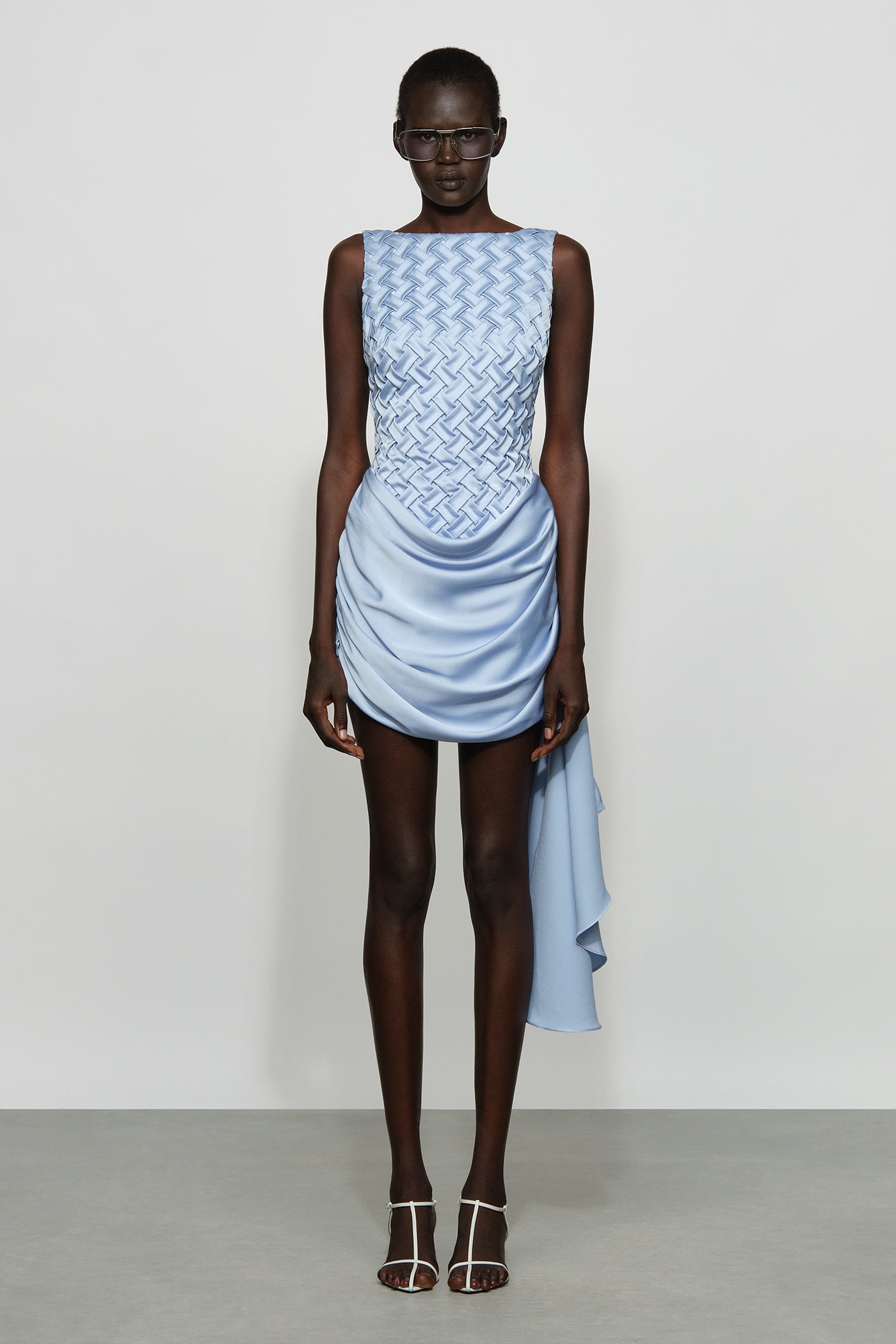 blue dress with blue tights The Kate