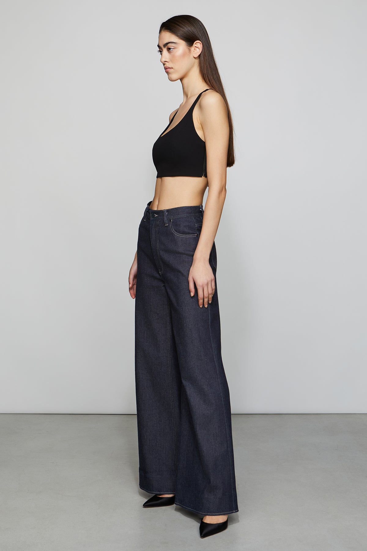 Ezra Denim Wide Leg Pants