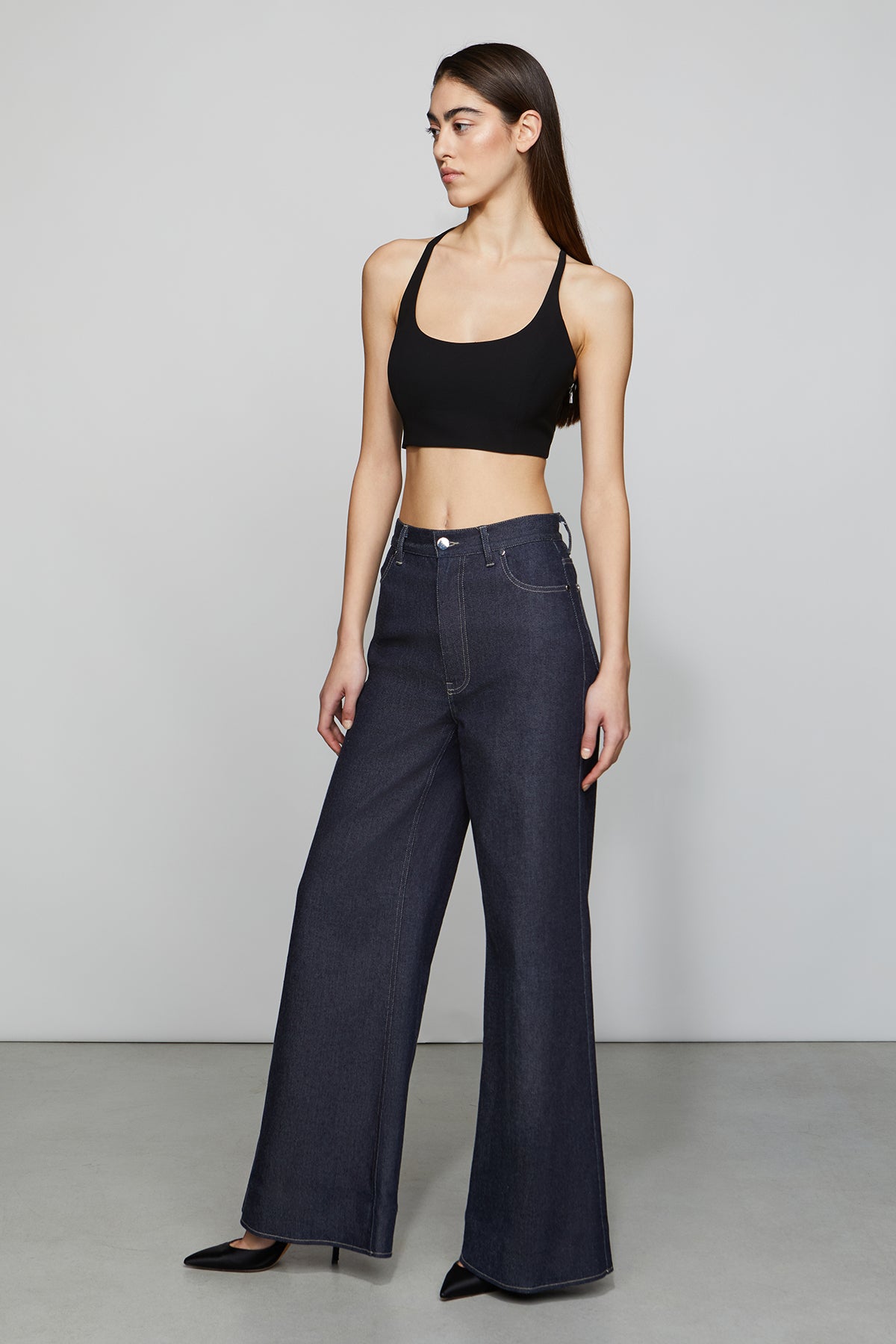 Ezra Denim Wide Leg Pants