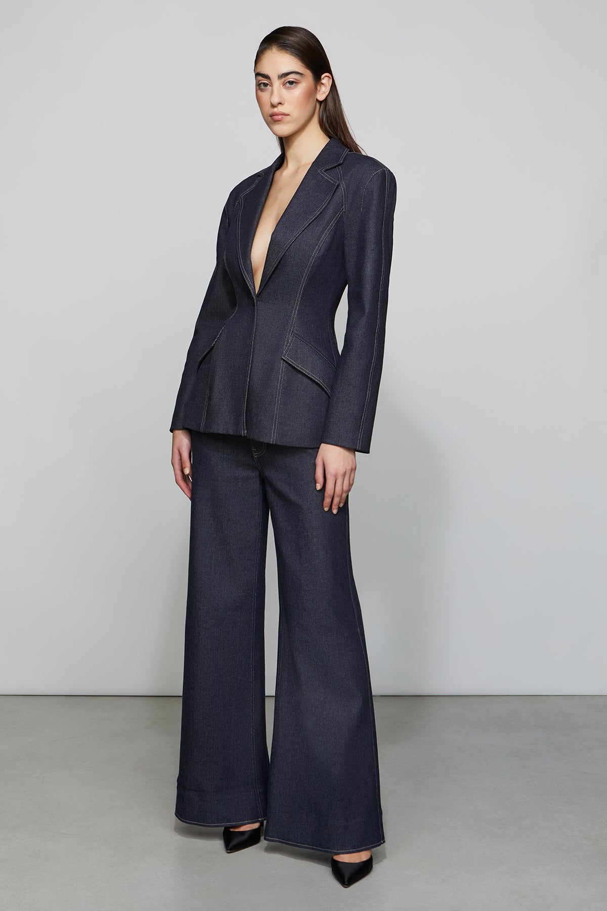 Owen Structure Denim Blazer