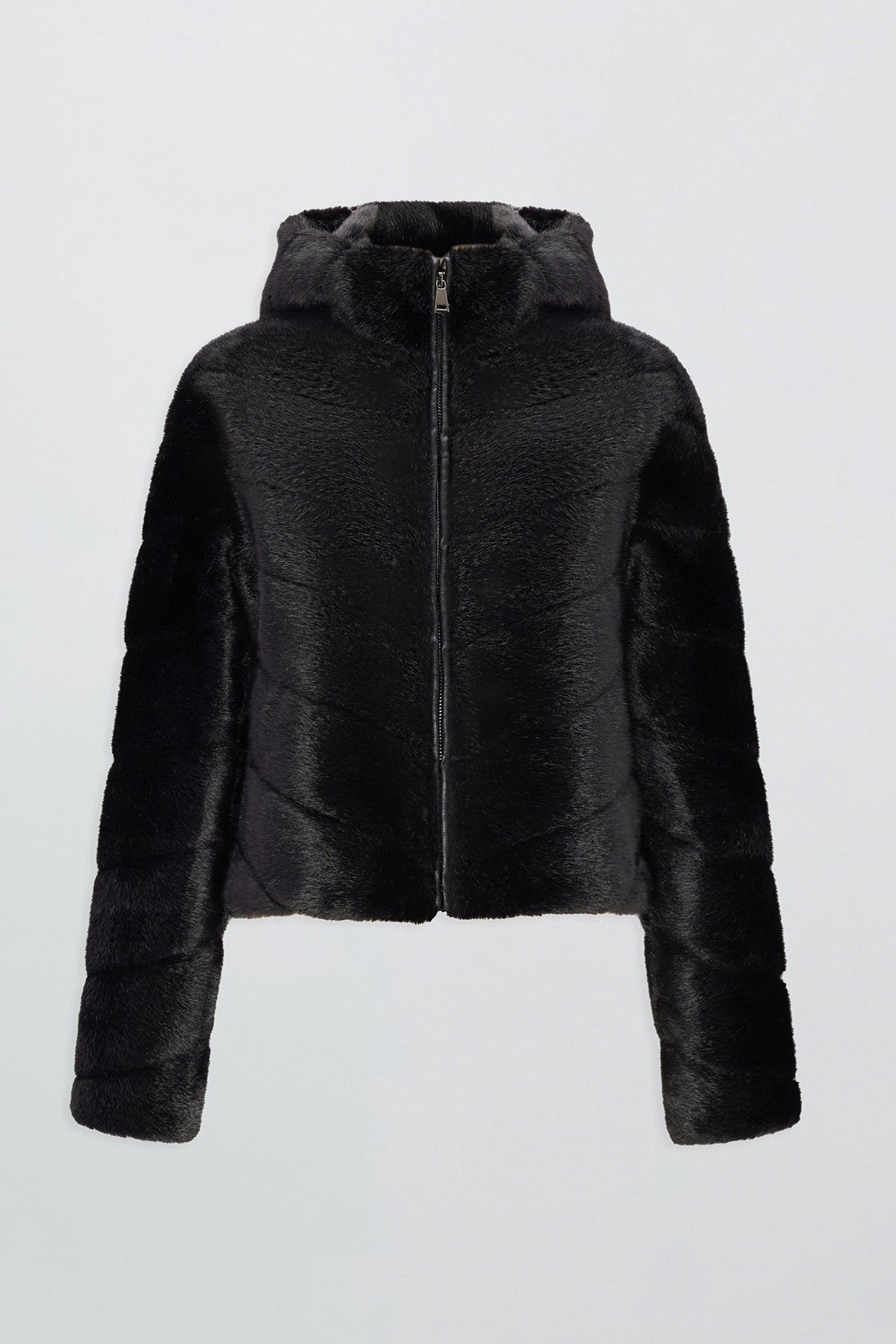 Fur-Free Mink Hooded Jacket