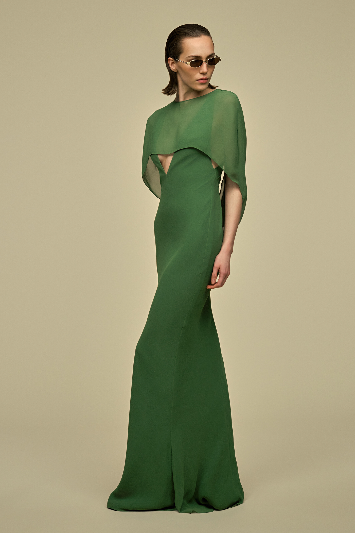 reseda green dress Green Jacquard A-Line Slip Maxi Dress