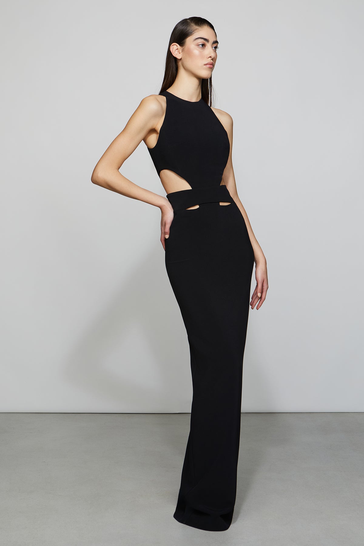 Naomi Halter Cut Out Gown