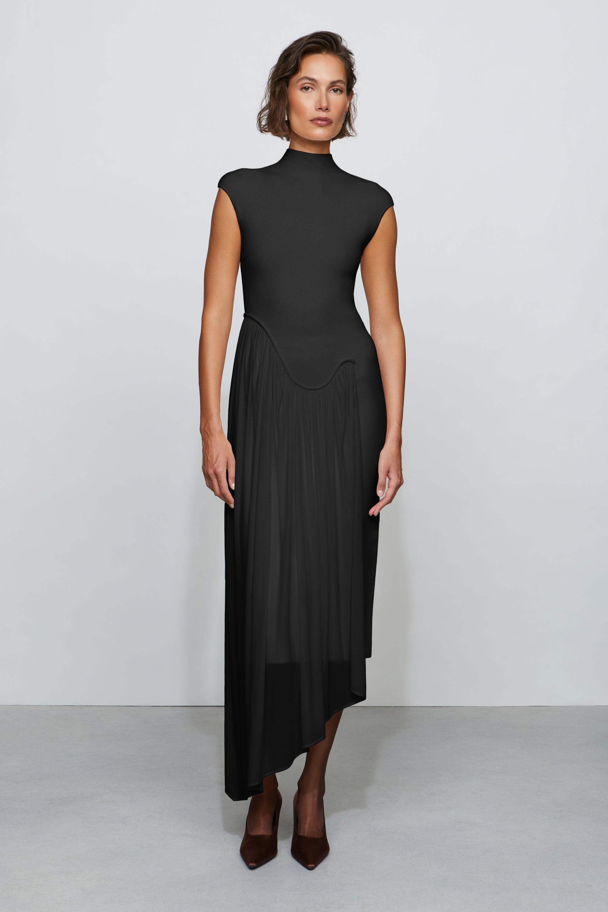 Francis Knit Combo Midi Dress ET OCHS Francis Knit Combo Midi Dress ET OCHS