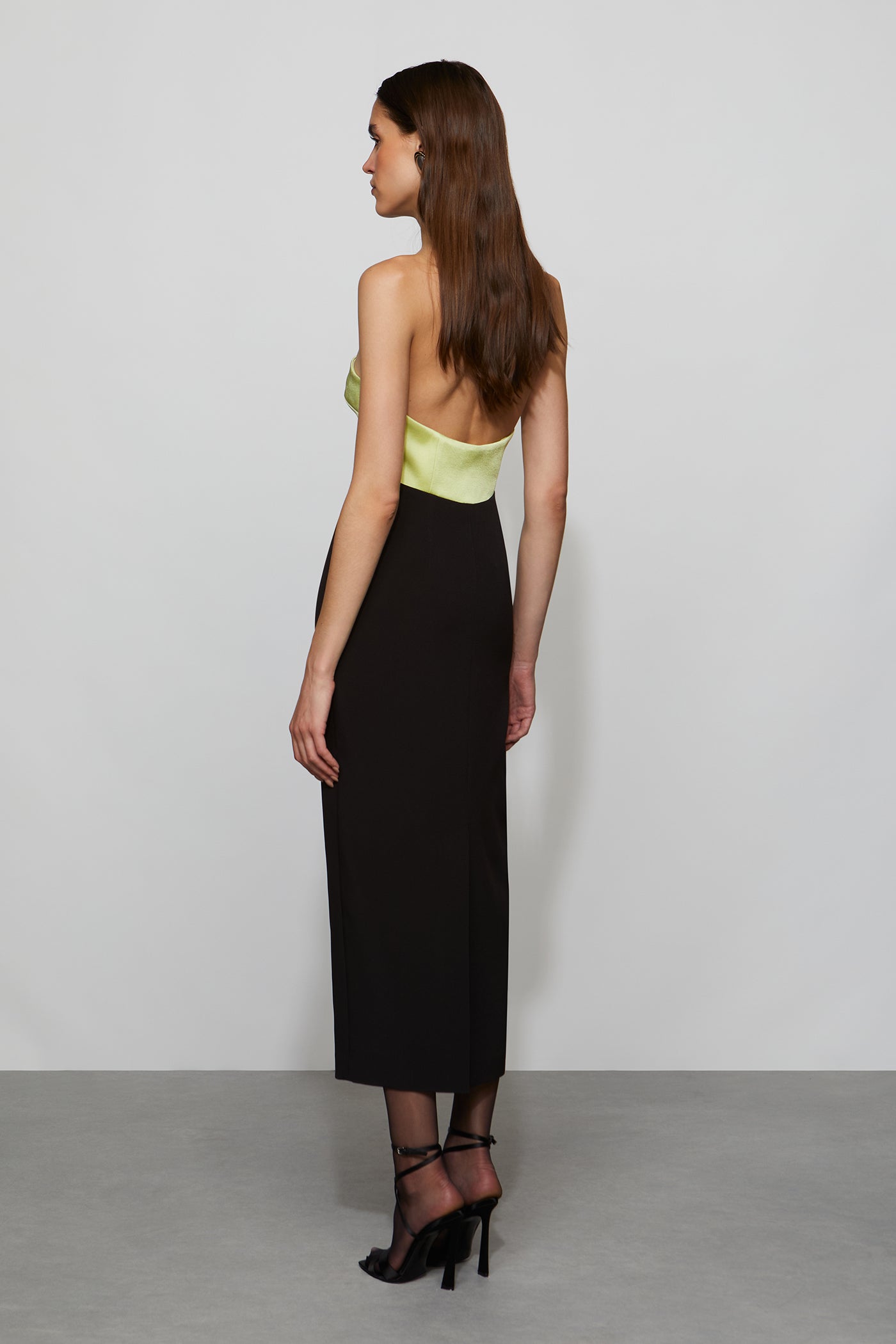 knee length dresses for ladies Bridgette Dress 10 / Black/Celery