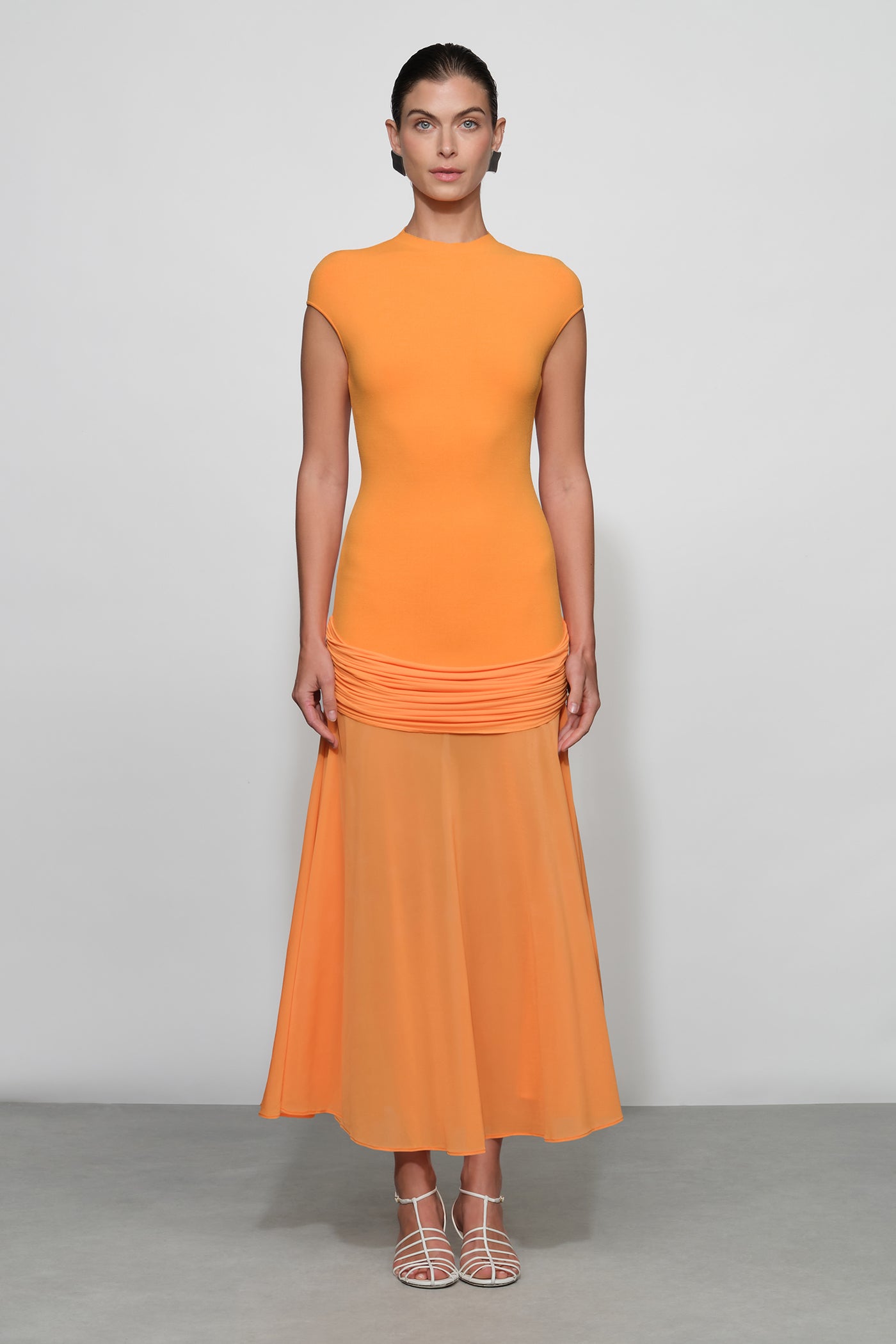Nola Knit Combo Dress L / Tangerine Nola Knit Combo Dress L / Tangerine