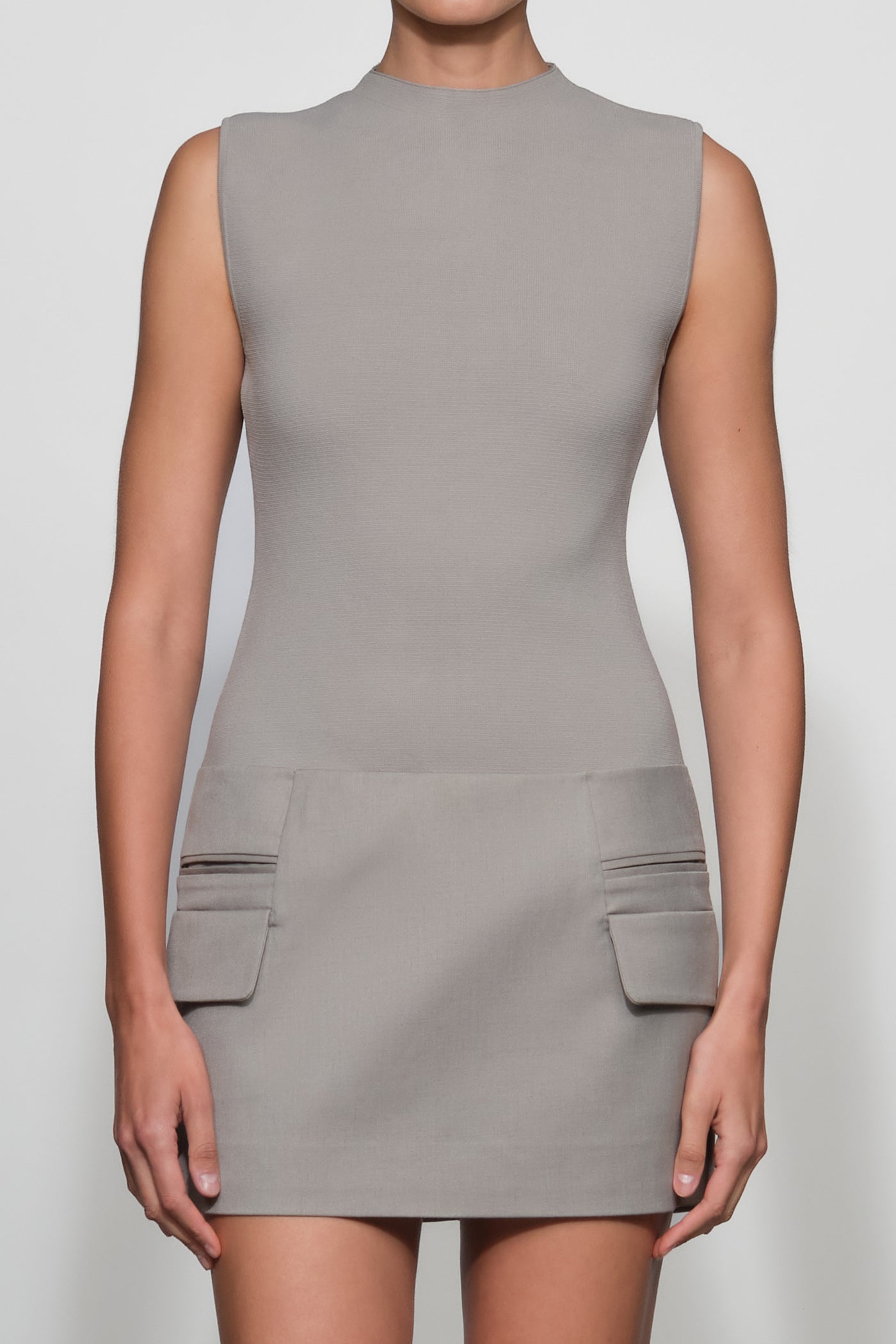 Vander Knit Combo Mini Dress