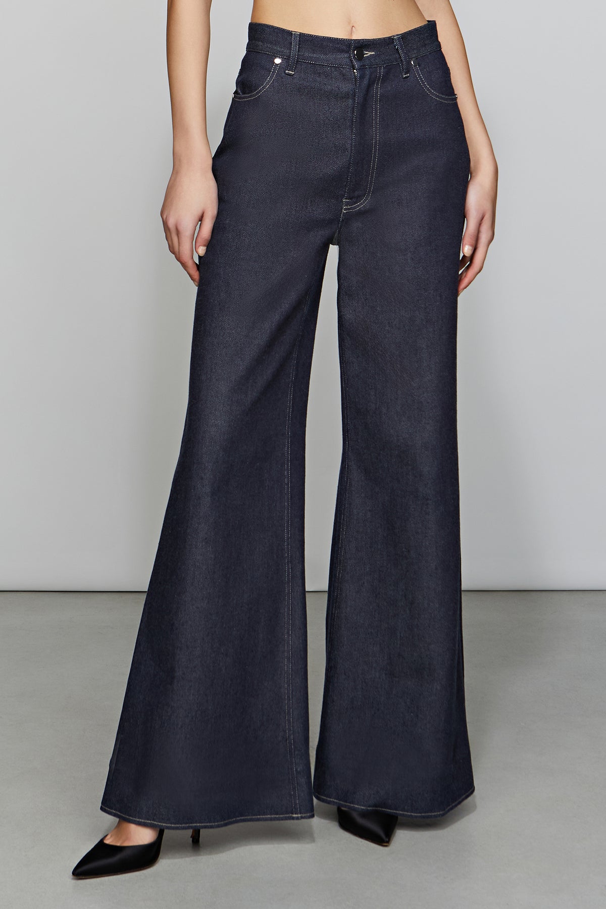 Ezra Denim Wide Leg Pants