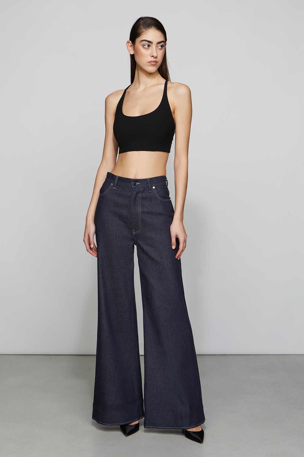 Ezra Denim Wide Leg Pants