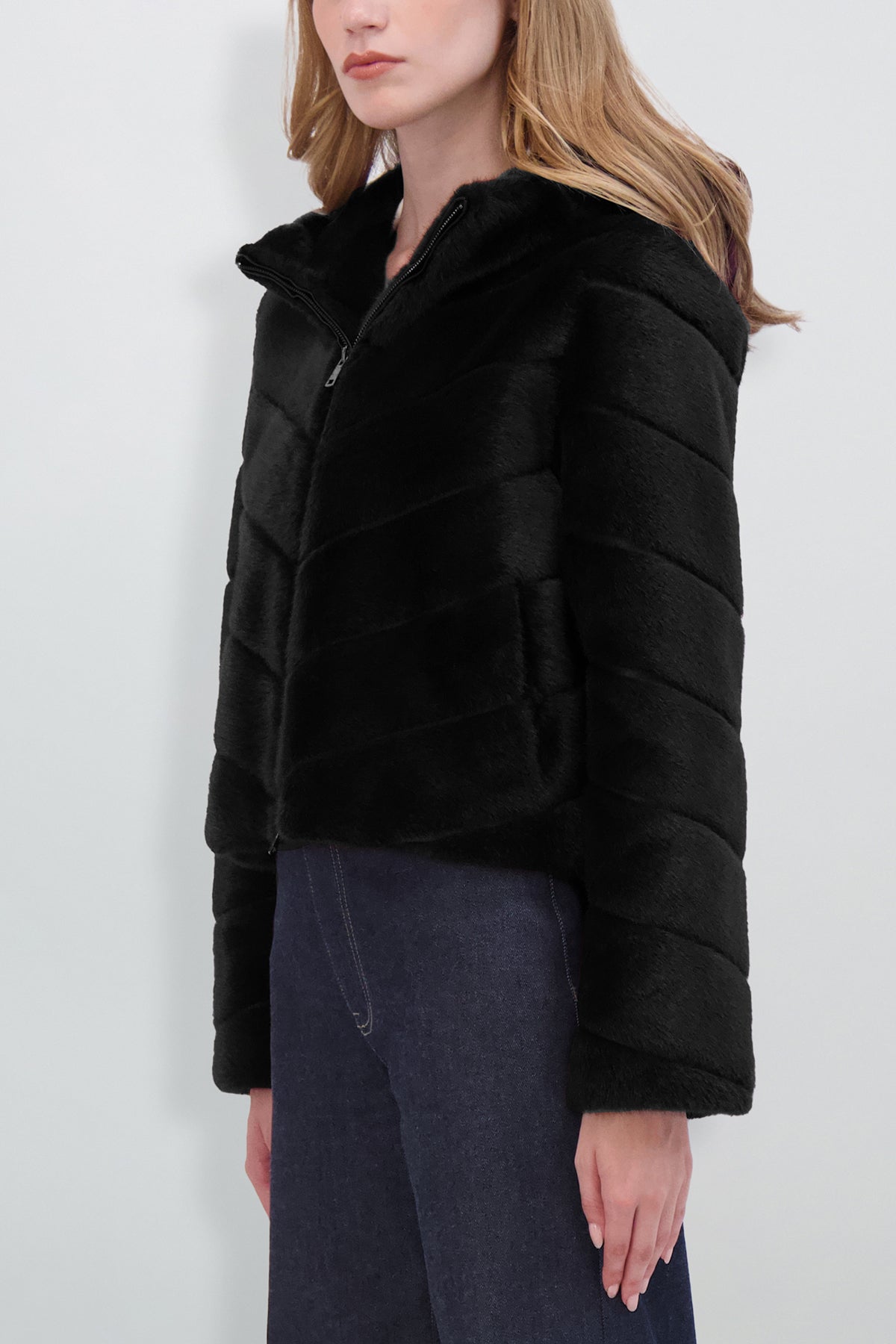 Fur-Free Mink Hooded Jacket