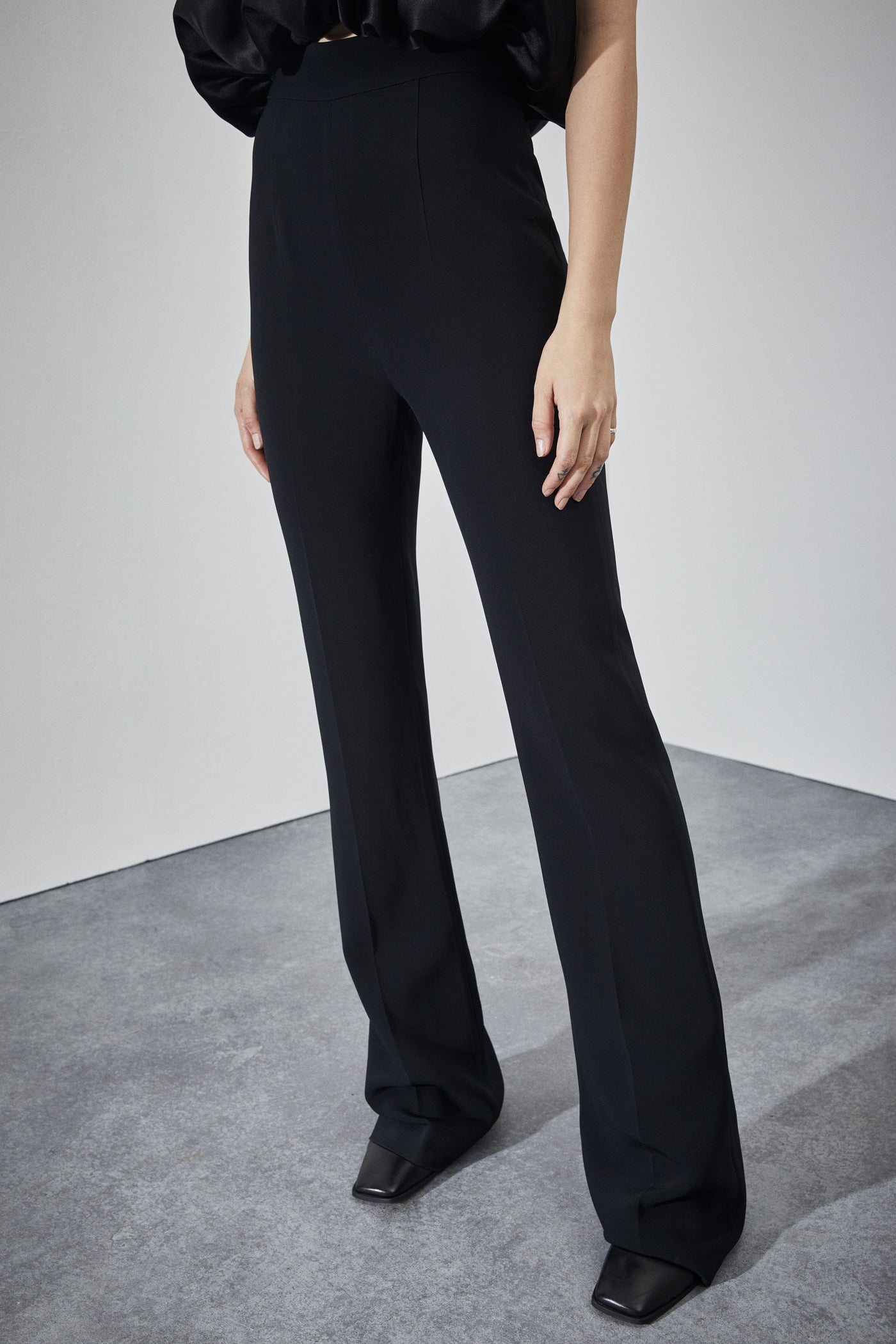 High-Waisted Fit & Flare Pants